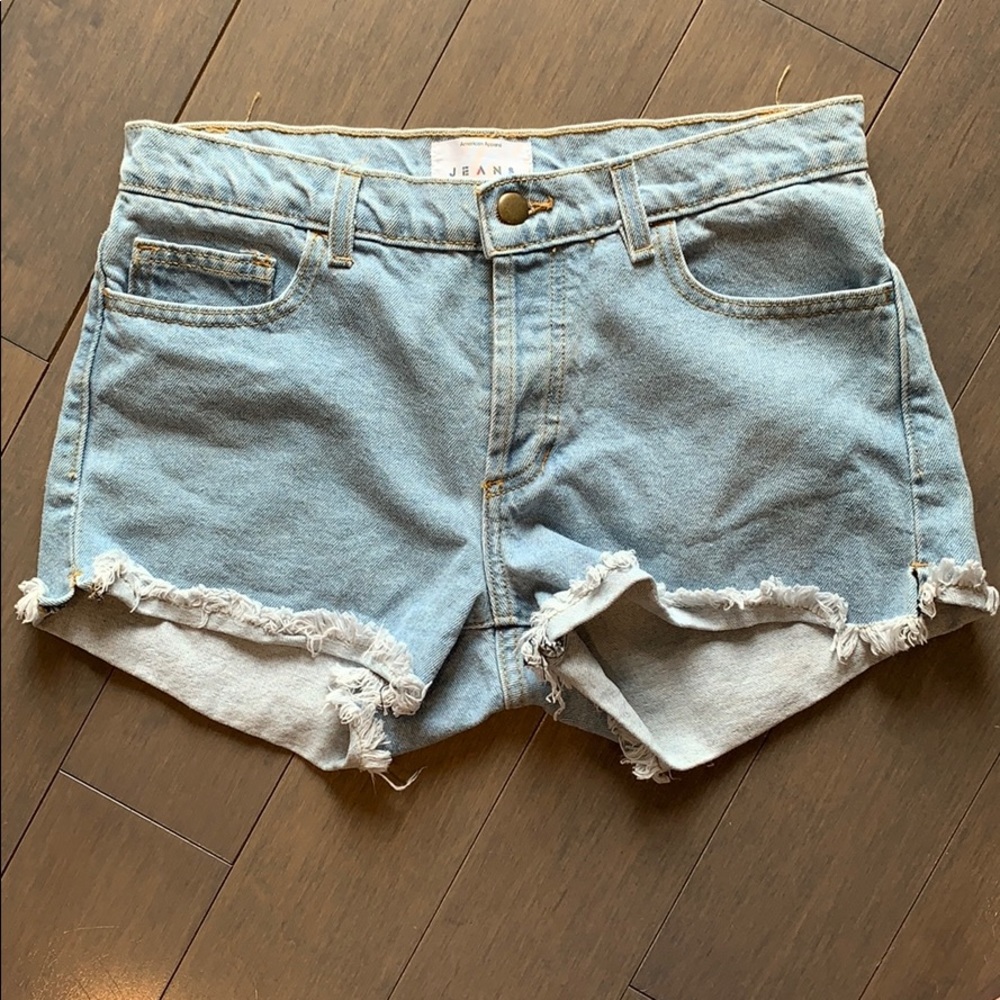 American Apparel Cutoff Light Blue Denim Shorts 26